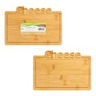 Tábua Petisqueira Para Frios Queijos Bambu 25cm