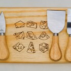 Tábua Queijo E Frios Com Kit Facas De Queijos