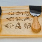 Tábua Queijo E Frios Com Kit Facas De Queijos