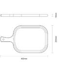 Tabua Retangular De Madeira Com Cabo 40x23cm Tramontina