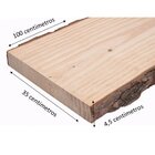 Tábua Rústica Para Prateleira 4,5x35x100cm Bege