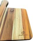 Tábua Teca 34x22cm Com Cabo Área Para Ramekin Servir Lanches