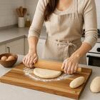 Tábua Teca De Carne 50x40cm Prancha Estação Abrir Massa Chur