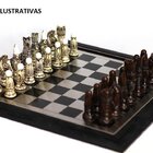 Tabuleiro Inox Luxo Preto 833