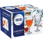 Taça Água 16x9x9cm 300ml Vidro Transparente 6 Peças