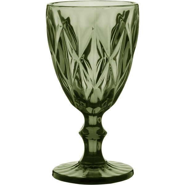 Taça Água 17x9x9cm 320ml Vidro Verde 6 Peças