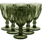 Taça Água 17x9x9cm 320ml Vidro Verde 6 Peças