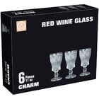 Taça Água 6 Peças Vidro Transparente 250ml Aluella 17x9x9cm