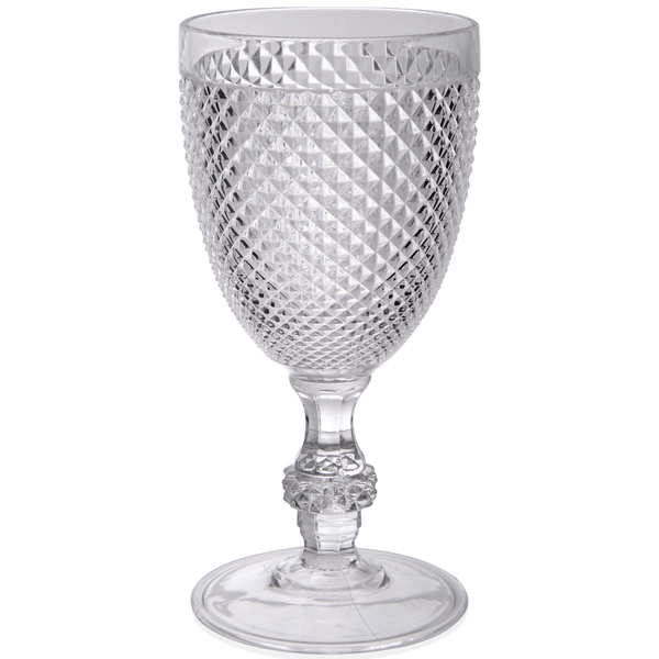 Taça Bico De Jaca Para Vinho 400ml Retrô Acrílico Natural