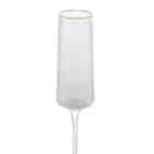 Taça Champanhe Cristal C/ Fio De Ouro Petra 300 Ml Lyor