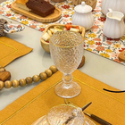 Taça De Água De Cristal Martelado Fio De Ouro Petra 320ml