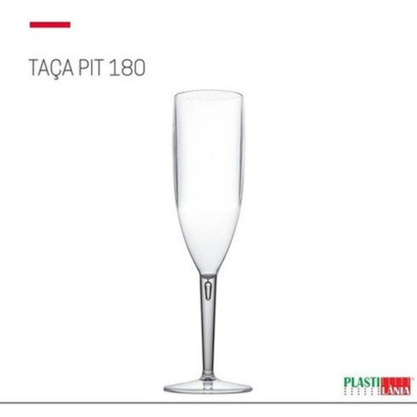 Taça De Champanhe - 180ml - Acrílico  - 12 Unidades