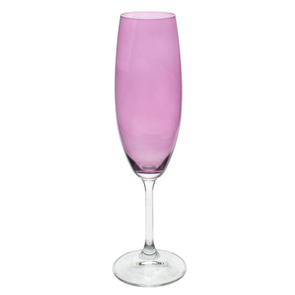 Taça De Champanhe Em Cristal 220ml - Lilas