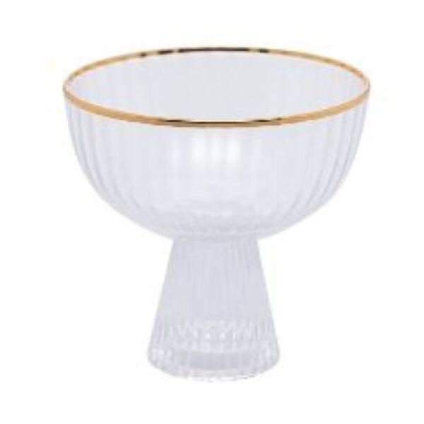 Taça De Sobremesa De Cristal Com Fio De Ouro Lines 200ml