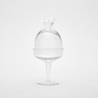 Taça de sobremesa vidro mini cúpula 10x21cm Quadrifoglio