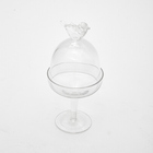 Taça de sobremesa vidro mini cúpula 10x21cm Quadrifoglio