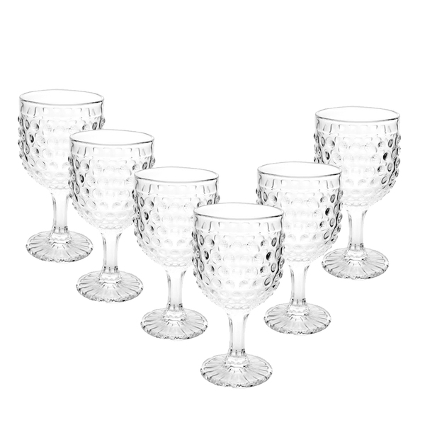 Taça De Vidro Acqua 265ml Agua Suco Vinho Jogo Com 6