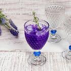 Taça De Vidro Bico De Abacaxi Luxo Azul 300ml 1 Peça - Casamb