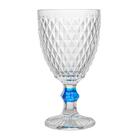 Taça De Vidro Bico De Abacaxi Luxo Azul 300ml 1 Peça - Casamb