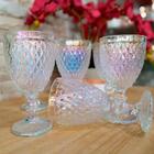 Taça De Vidro Bico De Abacaxi Transparente Furta-cor 300ml 1