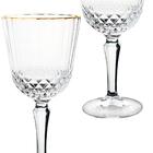 Taça De Vidro Classic Transparente Fio De Ouro 300ml 1 Peça -