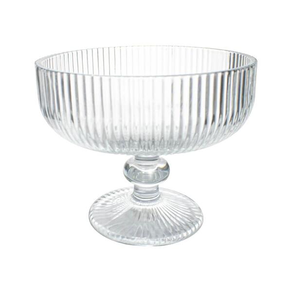 Taça De Vidro De Sobremesa Graffiato Transparente 310ml 1 Peç