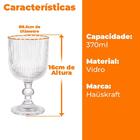Taça De Vidro Graffiato Transparente 370ml 1 Peças - Hauskraft