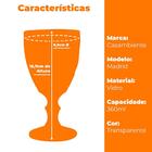 Taça De Vidro Madrid Transparente 360ml 1 Peça - Casambiente