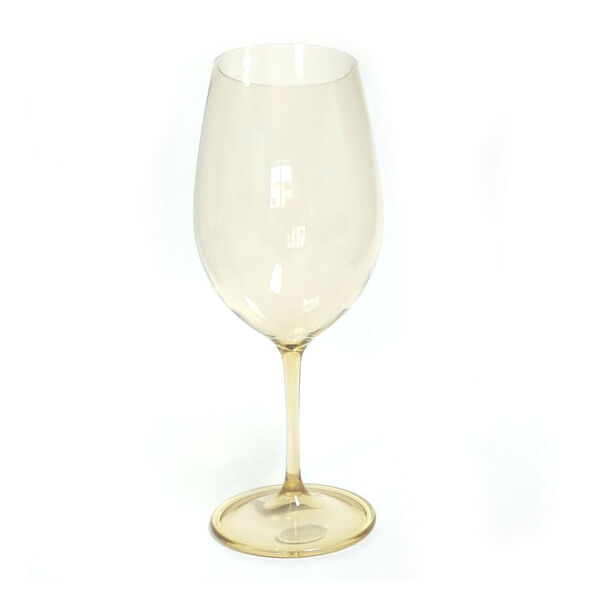 Taça Em Acrílico Caramelo Para Vinho 23 Cm Ky715 600 Ml