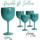 Taça Gin Acrilico 550ml Azul Tiffany Krystalon 7 Unidades