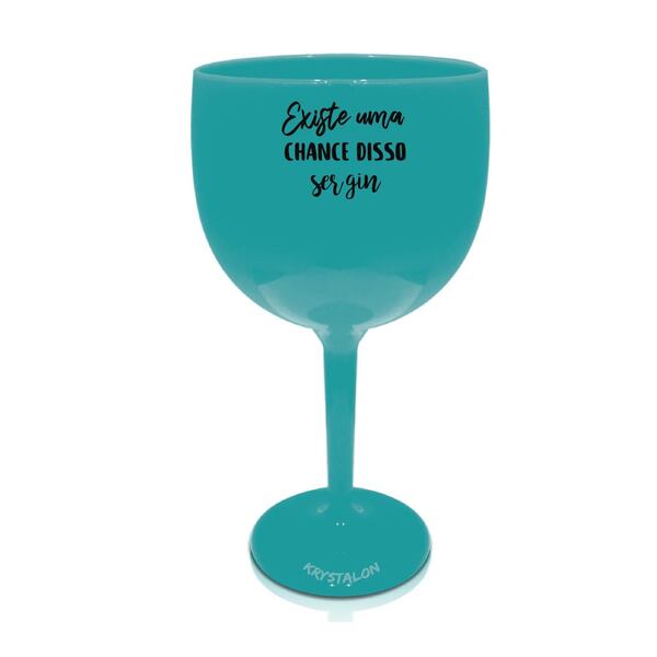 Taça Gin Azul Tiffany Acrílico Personalizada - Chance De Ser