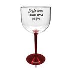 Taça Gin Bicolor Vermelha Acrílico Personalizada - Chance De