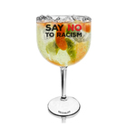 Taça Gin Branca Personalizada No Racism