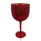 Taça Gin Krystalon Vermelha Translúcida Acrílico Ps 550 Ml