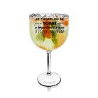 Taça Gin Transparente Personalizada Se Chorei Ou Se Sorri