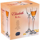 Taça Licor 6 Peças Cristal Transparente 70ml Bohemia Elisabet