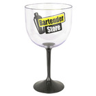 Taça London Acrílico 500ml Transparente Bicolor Preta Bartend