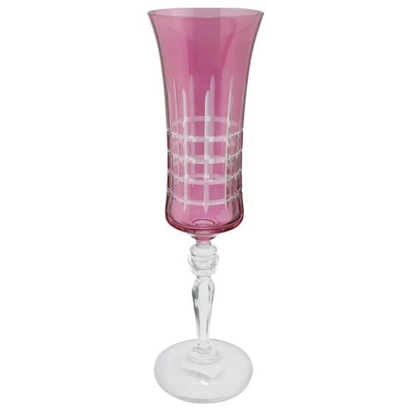 Taça P/champanhe Bohemia Grace Lap. Em Cristal 190ml Magenta