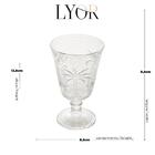 Taça Para Água De Vidro Cristal Palm 240ml Lyor Decorada Palm