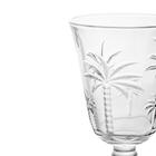 Taça Para Água De Vidro Cristal Palm 240ml Lyor Decorada Palm