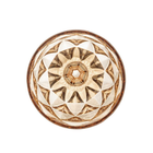 Taça Para Água De Vidro Sodo Cálcico Diamond Âmbar Metalizado