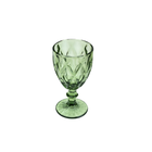 Taça Para Água De Vidro Sodo Cálcico Diamond Verde 325ml Unid