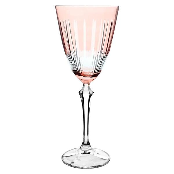 Taça Para Água Elizabeth Lapidada Rosa 350ml - 58628