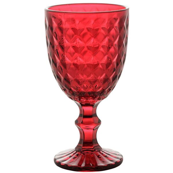 Taça Para Água Roman 345ml Vermelha Vidro