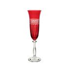 Taça Para Champanhe Em Cristal Bohemia Angela 190ml Vermelho
