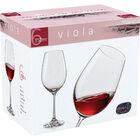 Taça Vinho 6 Peças Cristal Ambar 350ml Bohemia Viola 22x8x8cm