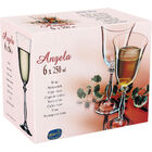 Taça Vinho 6 Peças Cristal Transparente 250ml Bohemia Angela