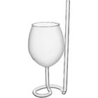 Taça Vinho Água Home&co Com Canudo Borossilicato 300ml 21x6x6