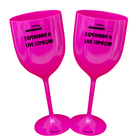 Taça Vinho Rosa Personalizada Para Live