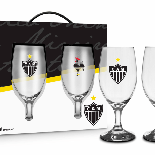 Taça Windsor Clubes 2 Peças 330ml - Brasfoot - Atletico
